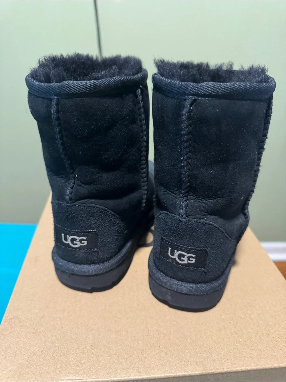 UGG Black Short  Suede Boots